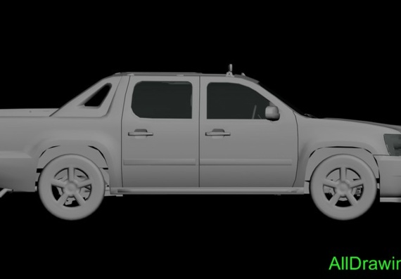 Chevrolets Avalanche (2007) (Chevrolet Avalanche (2007)) are drawings of the car